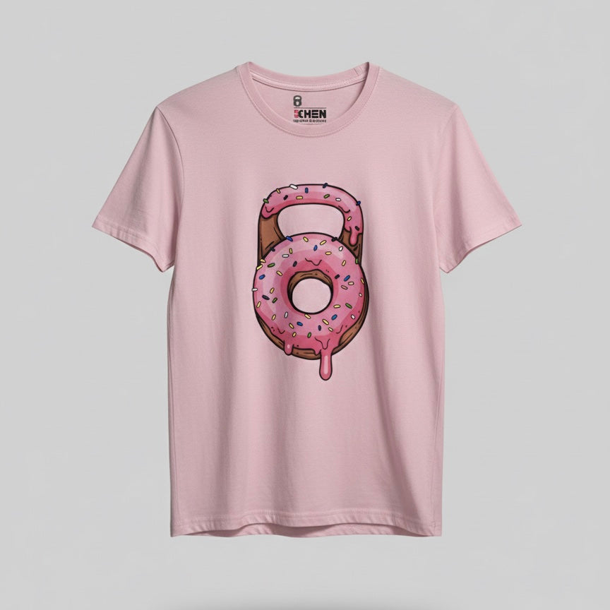 Camiseta Donutbell Hombre CrossFit | Manga Corta Ropa Deportiva Fitness