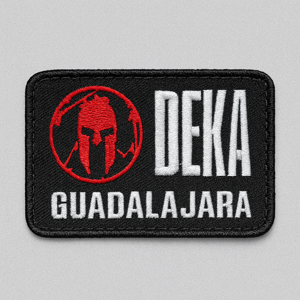 Parche DEKA Guadalajara bordado atleta híbrido crosstraining