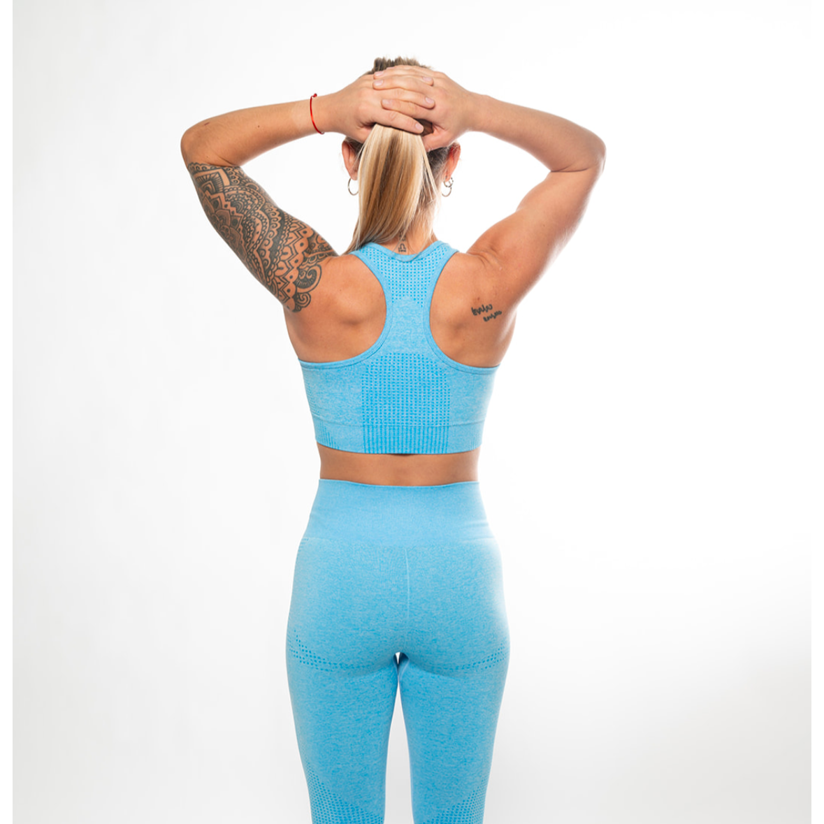 Malla larga y Top deportivo XHEN azul deportes hibridos