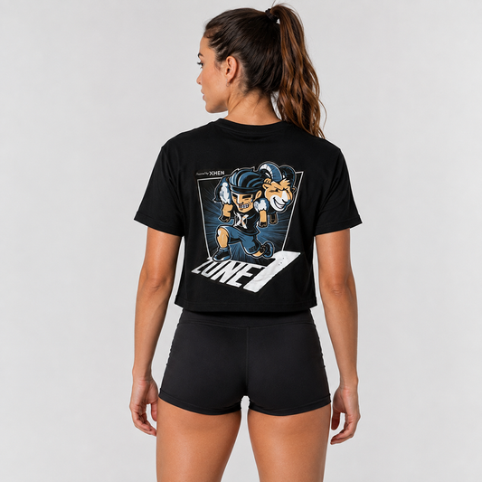 Crop Top Mujer Fitness - Camiseta Corta Deportiva Crosstraining y Gym