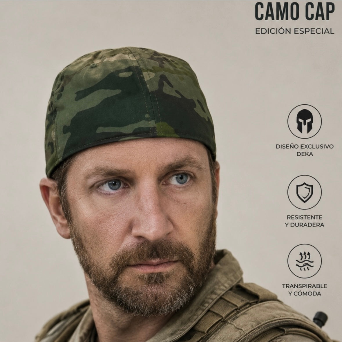 Gorra DEKA Americana Crosstraining Fitness Ajustable - Cap Baseball Deportiva Multicam