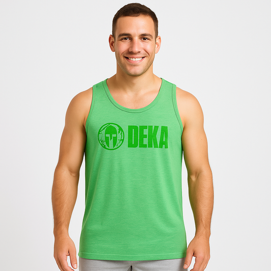 Camiseta unisex tirantes verde DEKA