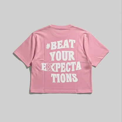 Camiseta Crop Top Hybrid Athlete Mujer Pink | CrossFit HYROX DEKA (Copia)