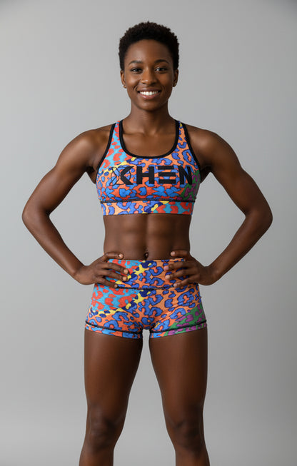 Top Wildcore Tirante Ancho para Mujer - Top Deportivo Animal Print Neón Crosstraining | XHEN