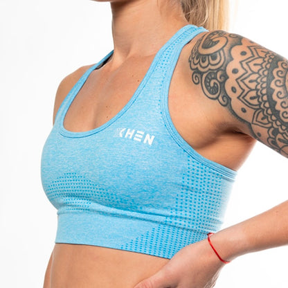 Top deportivo XHEN verde azul deportes hibridos